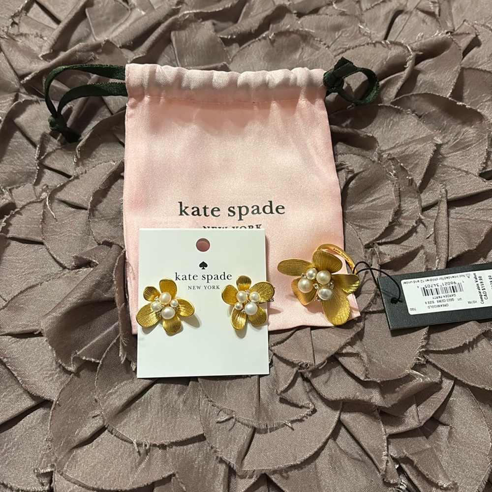 Kate Spade Garden Party Earrings and Ring Set
